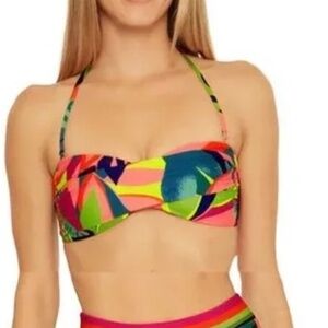 Trina Turk Swim $92 Rainforest Bandeau Bikini Top